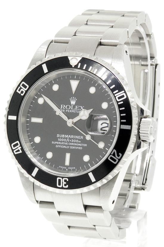 Rolex Submariner Date, aço, mostrador preto